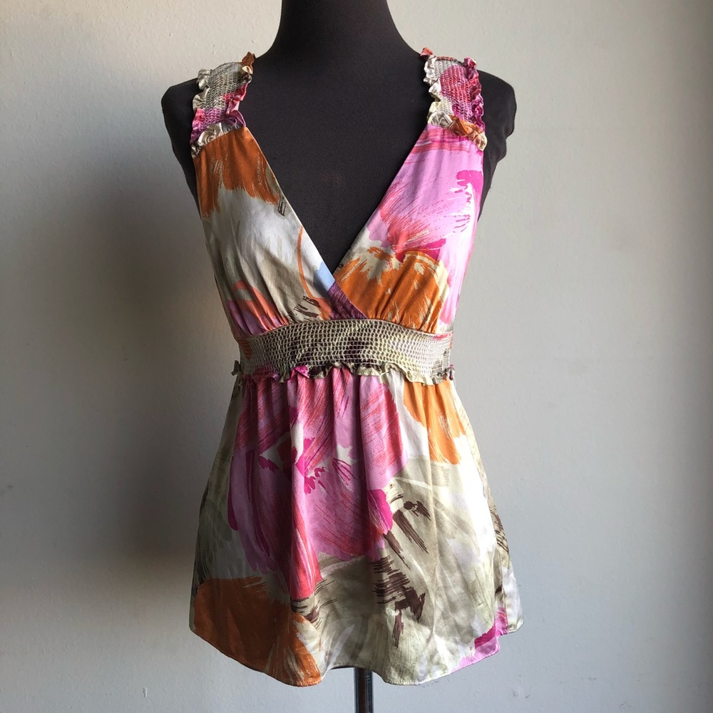 BCBG sz XS cute floral blouse